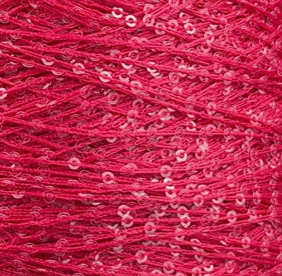 Torciatura di Domaso Art. Spangle Colours 4.5 – Garn mit Pailletten col. Himbeerton 311